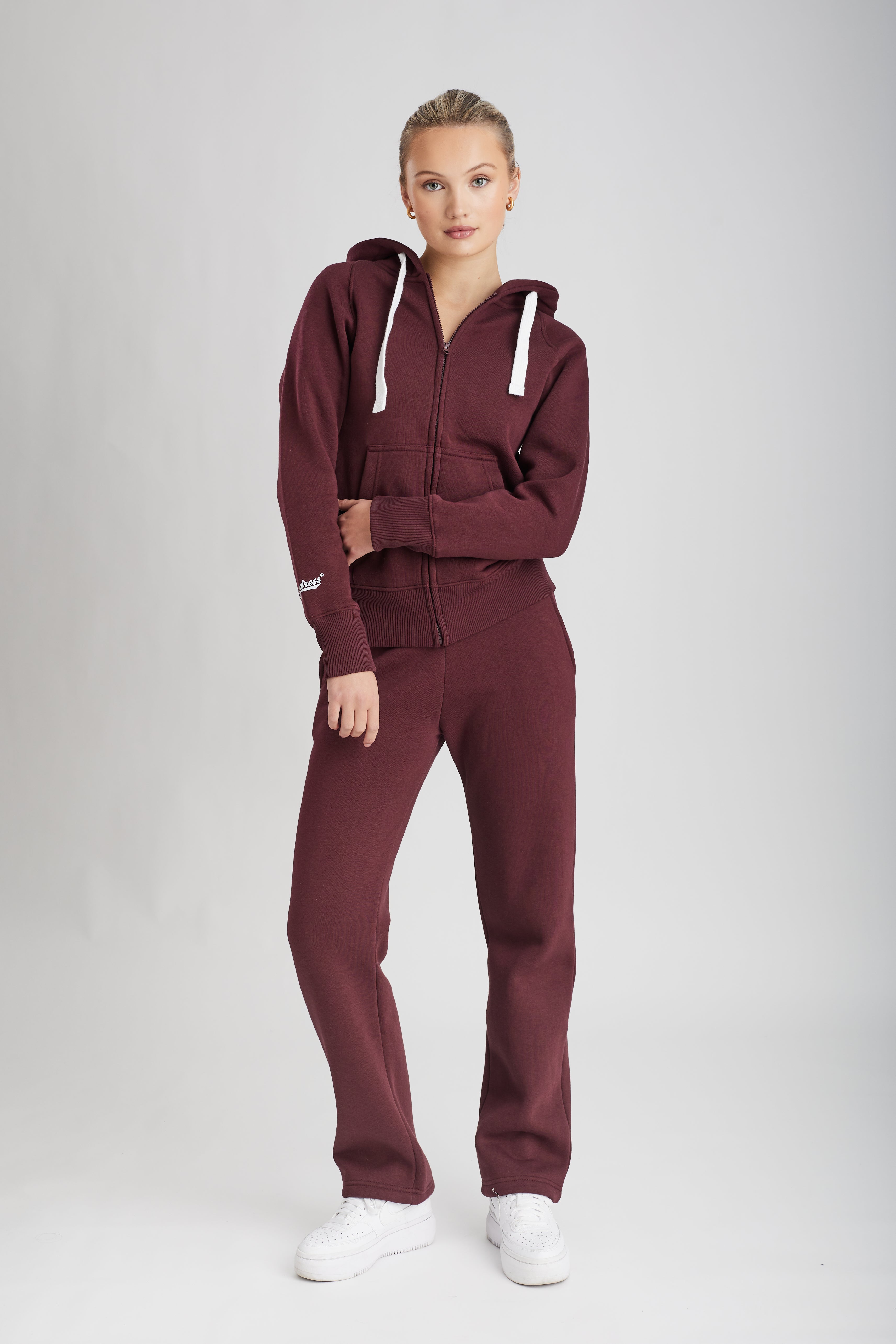 Sweatpant Girl Straight leg Bordeaux burgundy