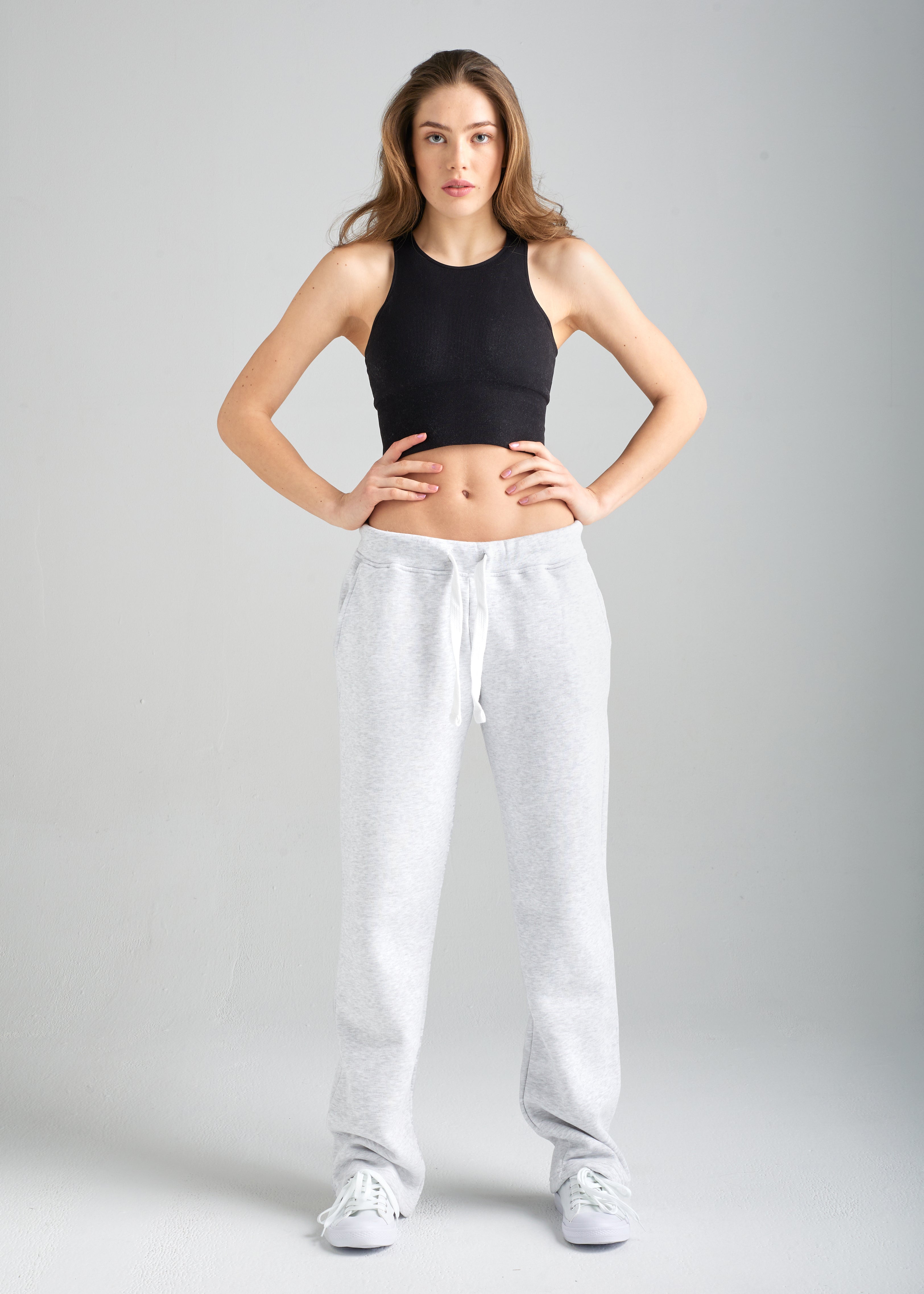 Sweatpant girl Straight Leg Light grey